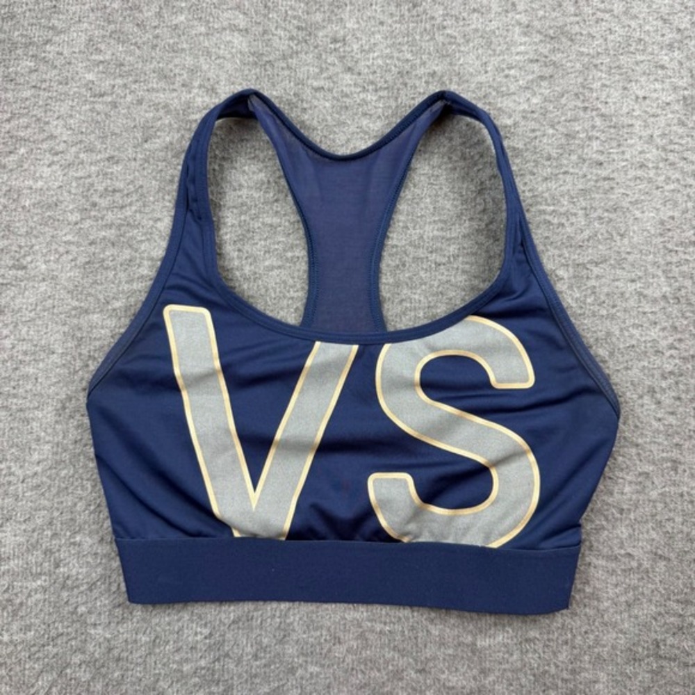Victoria Sport Sports Bra Women's XS Navy Blue‎ VS Logo Racerback The Player